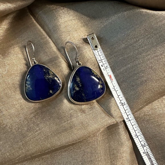 Large Lapis earrings - Picture 3 of 6